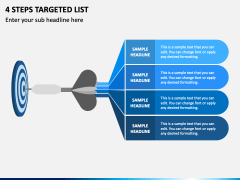 4 Steps Targeted List PPT Slide 1