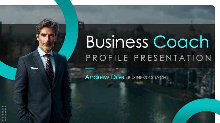Business Coach Profile PowerPoint and Google Slides Template - PPT Slides