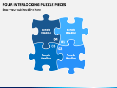 Four Interlocking Puzzle Pieces PPT Slide 2