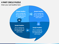 4 Part Circle Puzzle PPT Slide 1