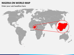 Nigeria on World Map PPT Slide 1