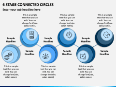 6 Stage Connected Circles PPT Slide 1