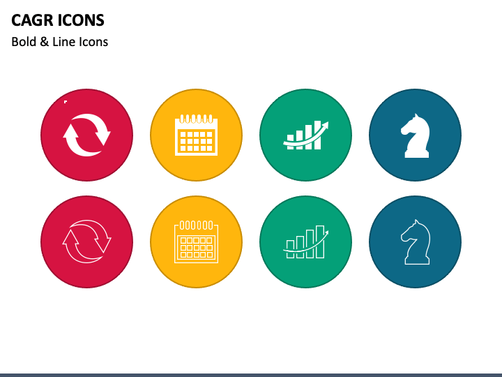 CAGR Icons PowerPoint Template - PPT Slides