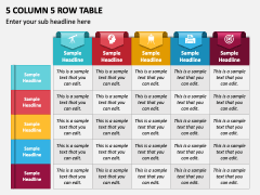 5 Column 5 Row Table for PowerPoint and Google Slides - PPT Slides