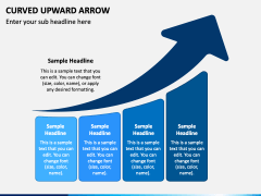 Curved Upward Arrow PowerPoint Template - PPT Slides