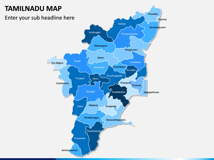 Tamilnadu Map PPT Slide 1