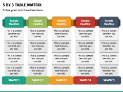 5 By 5 Table Matrix PPT Slide 2