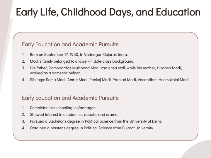 Free - Narendra Modi PPT - PowerPoint and Google Slides Template