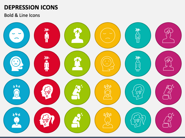 Depression Icons for PowerPoint and Google Slides