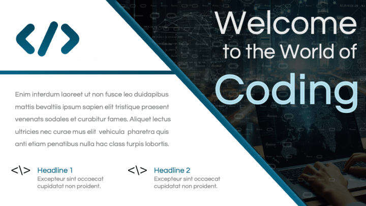 Coding Presentation Theme for PowerPoint and Google Slides - PPT Slides