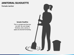 Janitorial Silhouette PPT Slide 3
