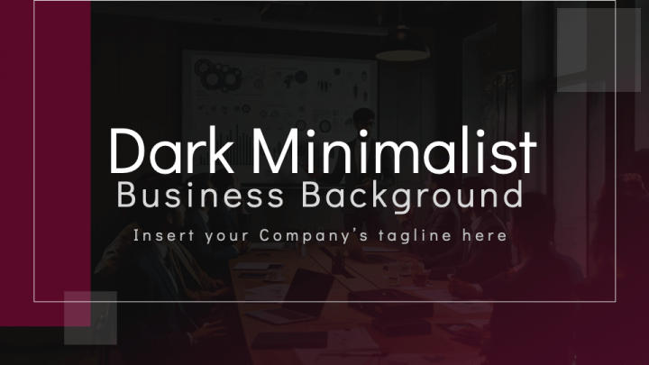 Dark Minimalist Business Background Slides PPT Slide 1