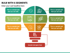 Bulb With 6 Segments PowerPoint Template - PPT Slides