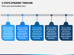 5 Steps Dynamic Timeline PPT Slide 1