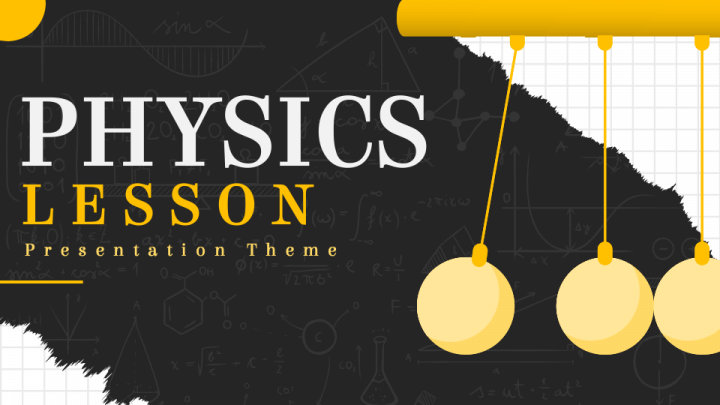 Physics Lesson Theme PPT Slide 1