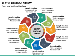 11 Step Circular Arrow PPT Slide 2