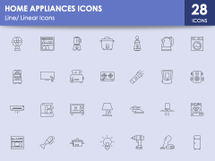 Home Appliances Icons PPT Slide 2