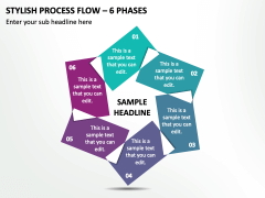 Stylish Process Flow - 6 Phases PPT Slide 2