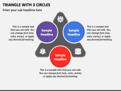 Triangle with 3 Circles PPT Slide 1