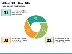 Circle Split – 3 Sections PPT Slide 2