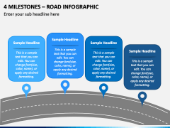 4 Milestones - Road Infographic PPT Slide 1
