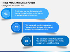 Three Modern Bullet Points PPT Slide 2