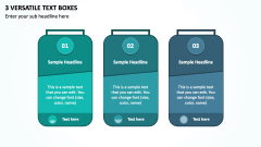 3 Versatile Text Boxes PPT Slide 1