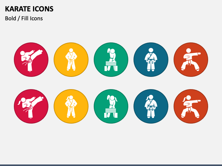 Karate Icons For Powerpoint And Google Slides - Ppt Slides