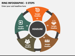 Ring Infographic - 5 Steps PPT Slide 1