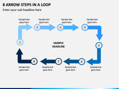 8 Arrow Steps in a Loop PPT Slide 1