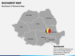 Bucharest Map PPT Slide 2