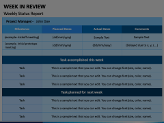 Week in Review PowerPoint and Google Slides Template - PPT Slides