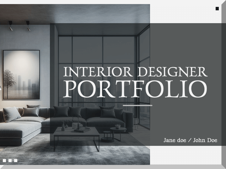 Interior Designer Portfolio PPT Slide 1