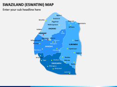 Swaziland (Eswatini) Map PPT Slide 1