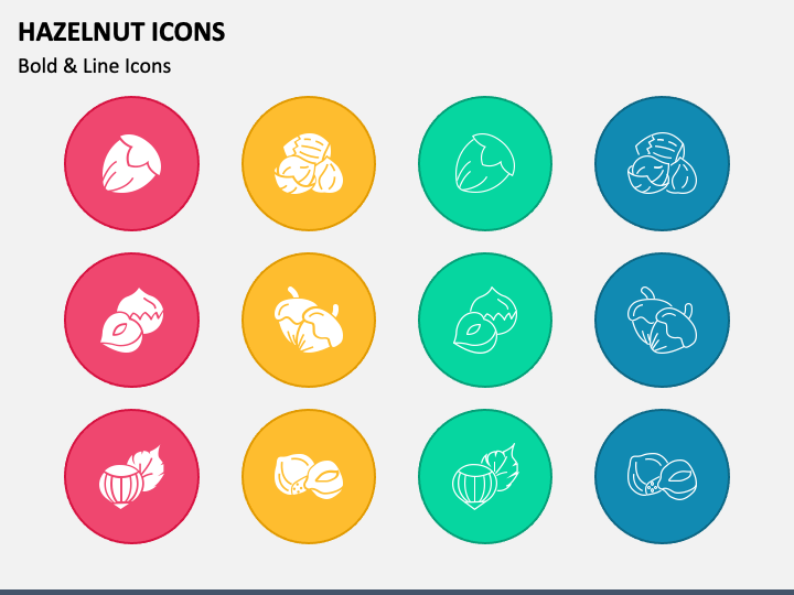 Hazelnut Icons PPT Slide 1