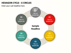 Hexagon Cycle - 6 Circles PPT Slide 1