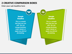 2 Creative Comparison Boxes PPT Slide 1