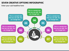 Seven Creative Options Infographic PPT Slide 1