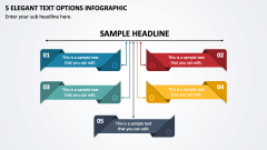 5 Elegant Text Options Infographic PPT Slide 1