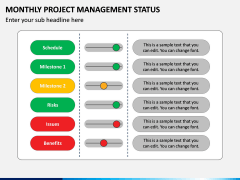 Monthly Project Management Status PPT Slide