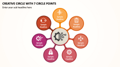 Creative Circle with 7 Circle Points PPT Slide 1