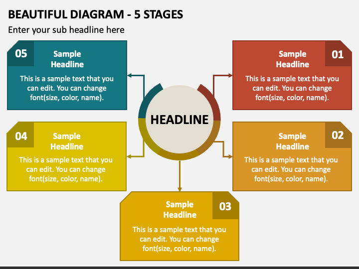 Beautiful Diagram - 5 Stages PPT Slide 1