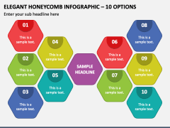 Elegant Honeycomb Infographic - 10 Options PPT Slide 1
