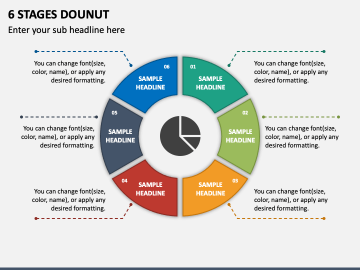 6 Stages Dounut PPT Slide 2