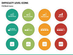 Difficulty Level Icons PPT Slide 3