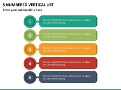 5 Numbered Vertical List PPT Slide 2