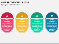 Capsule Text Boxes - 4 Steps PPT Slide 1