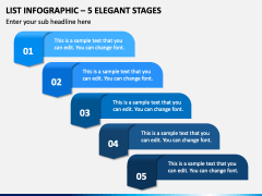 List Infographic - 5 Elegant Stages PPT Slide 2