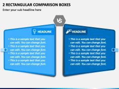 2 Rectangular Comparison Boxes PPT Slide 2