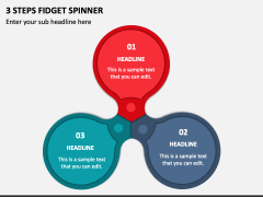 3 Steps Fidget Spinner PPT Slide 1